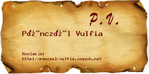 Pánczél Vulfia névjegykártya